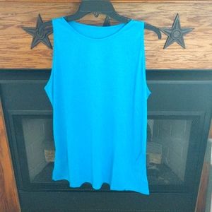 Women's blue sleeveless top or tank